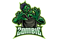 Undead gamer lost in virtual reality. Unique logo design featuring a zombie  and a PC monitor 25917635 Vector Art at Vecteezy