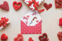 Valentine's Hearts Watercolor Set. Graphic by khanisorn · Creative Fabrica