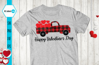 Happy Valentines Day Valentines Buffalo Plaid Truck Svg By All About Svg Thehungryjpeg Com