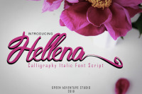 Hellena Italic Calligraphy Italic Font Script By Green Adventure Studio Thehungryjpeg Com