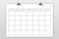 A4 Blank Calendar Page Template By Running With Foxes Thehungryjpeg Com