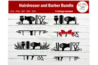 Hair Salon Hair Dresser Barber Monogram Frame Bundle Svg Eps Pdf Dxf P By Svgbrewerydesigns Thehungryjpeg Com