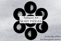 Moon Phases For Instagram Story Highlights By Tubigan Art Thehungryjpeg Com