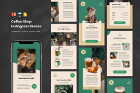 Coffee Shop Instagram Stories Powerpoint Template By Stringlabs Thehungryjpeg Com