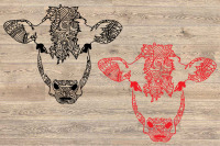 Download Cow Mandala Svg Zentangle Cow Svg Mandala Animal Heifer 1715s By Hamhamart Thehungryjpeg Com