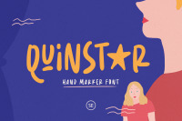 Quinstar Hand Marker Font By Saridezra Thehungryjpeg Com