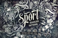 Seamless Icon Pattern Sport Design Graphic by Muhammad Rizky