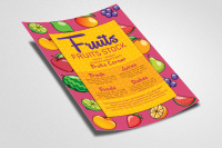 Fresh Fruits Store Flyer Poster By Designhub Thehungryjpeg Com