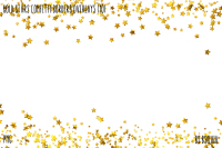 Gold Stars Confetti Borders Pack, Digital Gold Stars Confetti