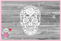 Sugar Skull Svg By Magic World Of Design Thehungryjpeg Com