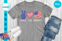 Download Peace Love America Svg By All About Svg Thehungryjpeg Com