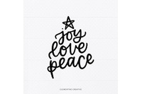 Joy Love Peace Svg Christmas Sayings Svg Holiday Svg Cutting File By Clementine Creative Thehungryjpeg Com