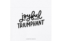 Christmas Quote Svg Joyful And Triumphant Svg Christmas Saying Svg By Clementine Creative Thehungryjpeg Com