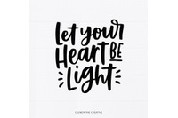 Christmas Quote Svg Holiday Svg Let Your Heart Be Light Svg Chri By Clementine Creative Thehungryjpeg Com