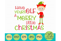 Merry Little Christmas Svg Christmas Elf Svg By Crafty Mama Studios Thehungryjpeg Com