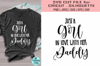 Just A Girl In Love With Her Daddy Svg Daughter Svg By Midmagart Thehungryjpeg Com