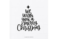 Christmas Quote Svg Holiday Svg We Wish You A Merry Christmas Svg By Clementine Creative Thehungryjpeg Com