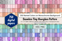 Seamless Very Large Hourglass Pattern Paper-250 Colors on BG By  SmartVectorDesign