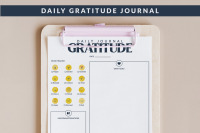 Daily Gratitude Journal Pdf Jpg By Karajoann Thehungryjpeg Com