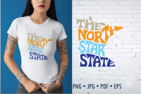 The North Star State Word Art Minnesota Svg Dxf Eps Png Jpg Cut File By Prettydd Thehungryjpeg Com