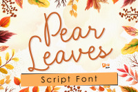 Pear Leaves Autumn Script Font By Dmletter31 Thehungryjpeg Com