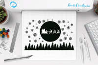 Winter Scene With Deer Bundle Svg Christmas Deer Svg Merry Christmas By Doodle Cloud Studio Thehungryjpeg Com