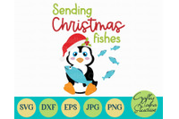 Christmas Svg Animal Svg Penguin Svg Christmas Fishes By Crafty Mama Studios Thehungryjpeg Com