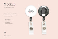 Button Badge Reel Mockup  Compatible With Affinity Designer By