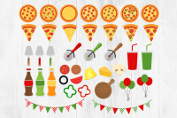 39 Pizza Clipart and Patterns, Pizza Party Clipart, Pizza Birthday Clipart,  Slice, Pepperoni, Sausage, Soda, Pizza Toppings, Pizzeria, PNG