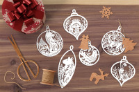 Download Winter Forest Animals Christmas Baubles Svg Cut Files By Stars N Skies Thehungryjpeg Com