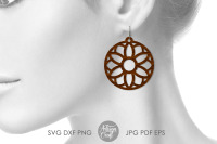 Download Mandala Earrings Svg Cut Files Round Earring By Artisan Craft Svg Thehungryjpeg Com