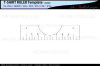 T-Shirt Alignment Ruler Template Graphic by Arcs Multidesigns