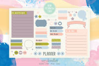 Planner Stickers, DIY Digital & Printable Tabs Organizer, Icons By  Digital Draw Studio