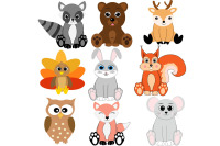 Download Forest Animals Bundle Svg Woodland Animal Svg Animal Svg Baby Fox S By Lillyarts Thehungryjpeg Com