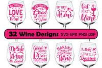 Wine Glass SVG Bundle - Funny Wine Quotes - 16 (1031521)