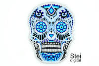 floral sugar skull, mexico calavera - free svg file for members