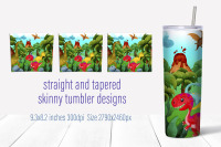 Dinosaur tumbler sublimation 20oz kids Tumbler Design PNG By