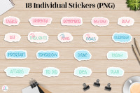 Planner stickers bundle vol. 6. Bullet Journal Stickers. Printable sti By  Ok_design