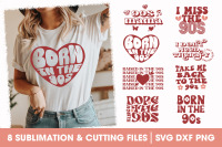 Retro Love Shirt SVG  90s Daisy Graphic Tshirt Cut File