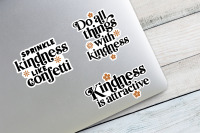 Kindness SVG Sticker Bundle, Printable laptop stickers By Digitartx