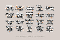 Kindness Stickers  10 X Kind Stickers Graphic by thestickerclubhouse ·  Creative Fabrica