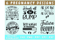 Pregnancy SVG Bundle  Funny Shirt Designs SVG (2626133)