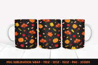 Fall quote mug sublimation Pumpkin mug wrap Autumn design By Shuneika