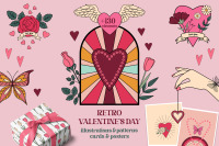 Vintage Valentine Card Set — Social Butterfly Designs