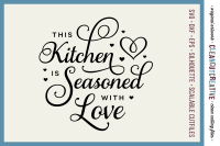 Grandma's Kitchen svg, Is Seasoned With Love, Kitchen svg cut file By am  ds9n