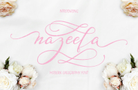 Nazeefa Script Font Bonus Ornament By Aqr Typeface Thehungryjpeg Com