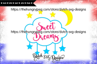 Sweet Dreams SVG - SVG EPS PNG DXF Cut Files for Cricut and Silhouette  Cameo by SavanasDesign