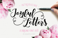 Joyful Letters Font Duo By Joy Kelley Thehungryjpeg Com
