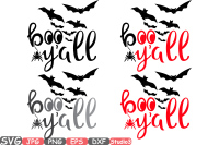 Boo Y All Halloween Silhouette Svg Cutting Files Digital Clip Art Graphic Studio3 Cricut Cuttable Die Cut Machines Thankgiving Yall 695s By Hamhamart Thehungryjpeg Com