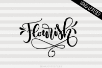 Flourish Svg Png Pdf Files Hand Drawn Lettered Cut File Graphic Overlay By Howjoyful Files Thehungryjpeg Com